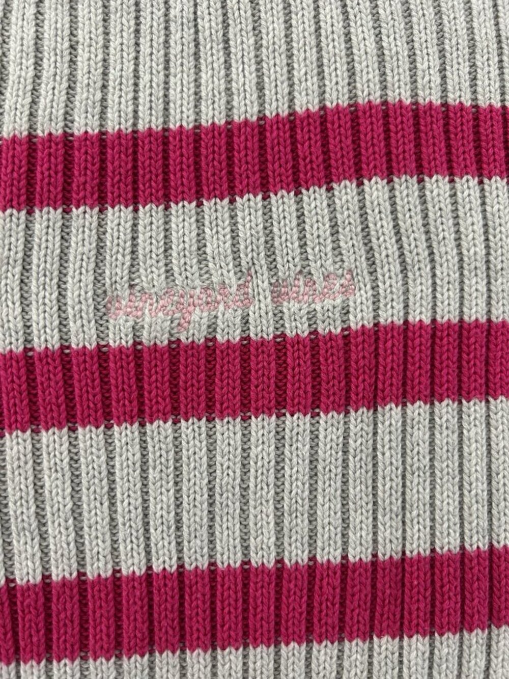 Vineyard Vines Sweater Size M Striped Boatneck Gray Pink Preppy - Picture 7 of 8